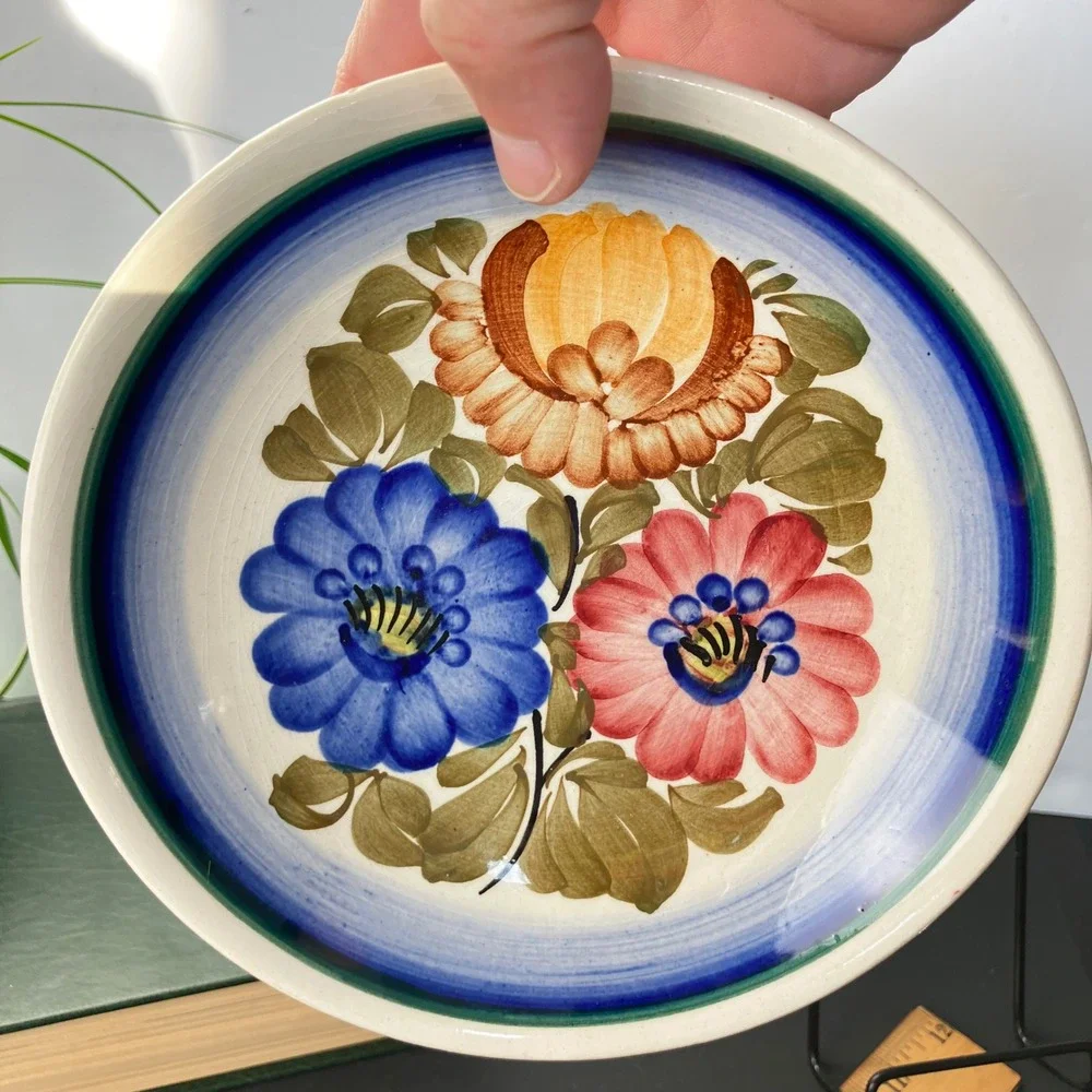 ZF Kolo Wall Plate Wloclawek 6.75in Multicolor Hand Painted Polish Folk Art